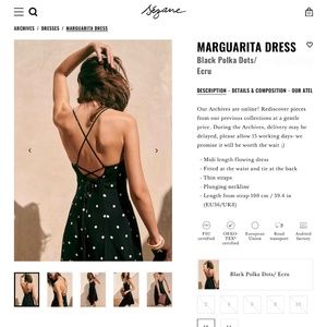 Sezane Polka Dot Backless Dress - 8